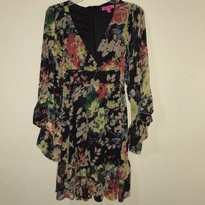 Floral Bell-Sleeve Dress